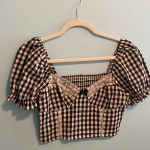 Black & White Checked Blouse